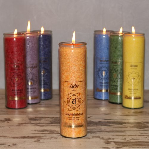 Swadhishthana chakra kaars oranje, 6 × 20 cm