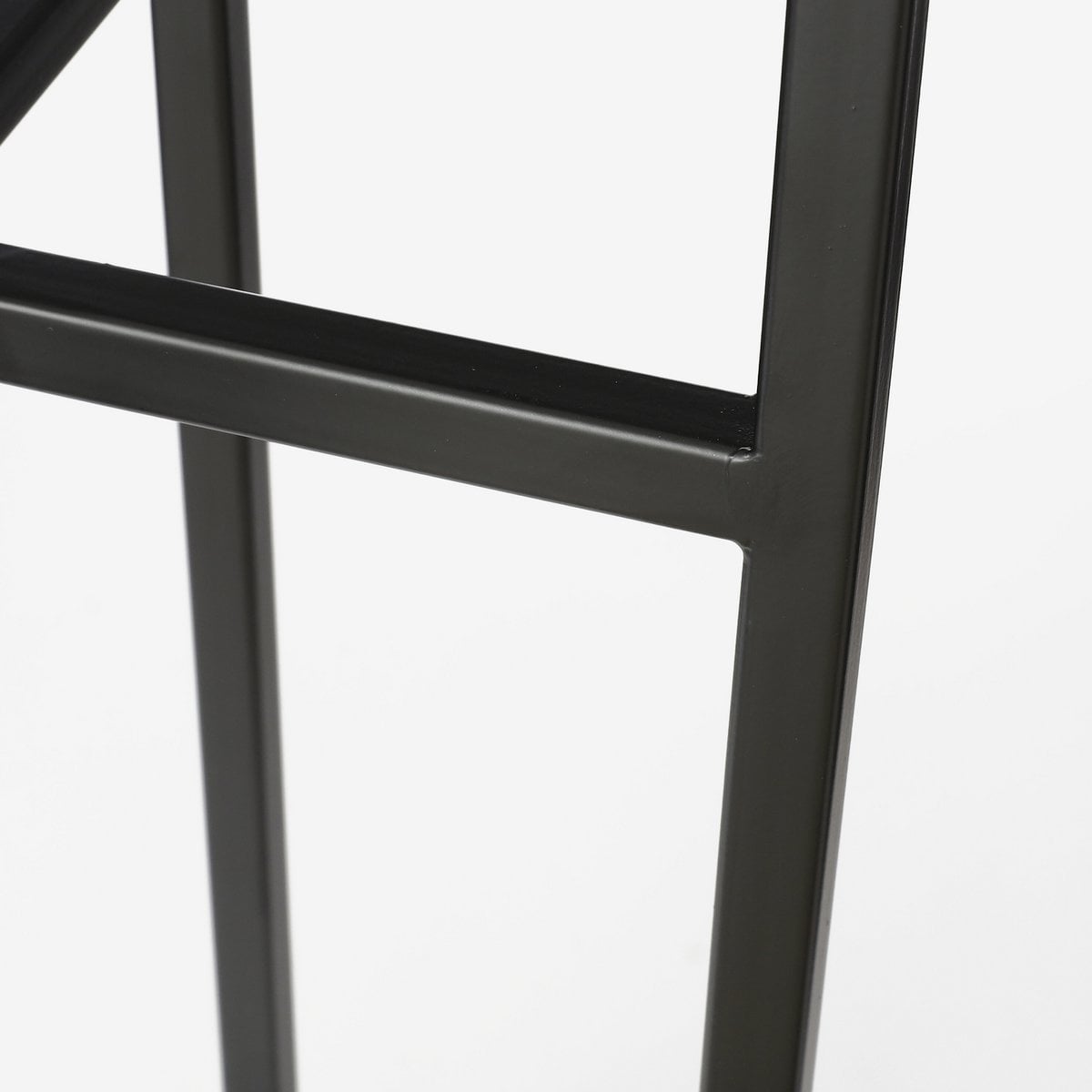Ascot zwarte metalen plantenstandaard, 24 × 24 × 55 cm