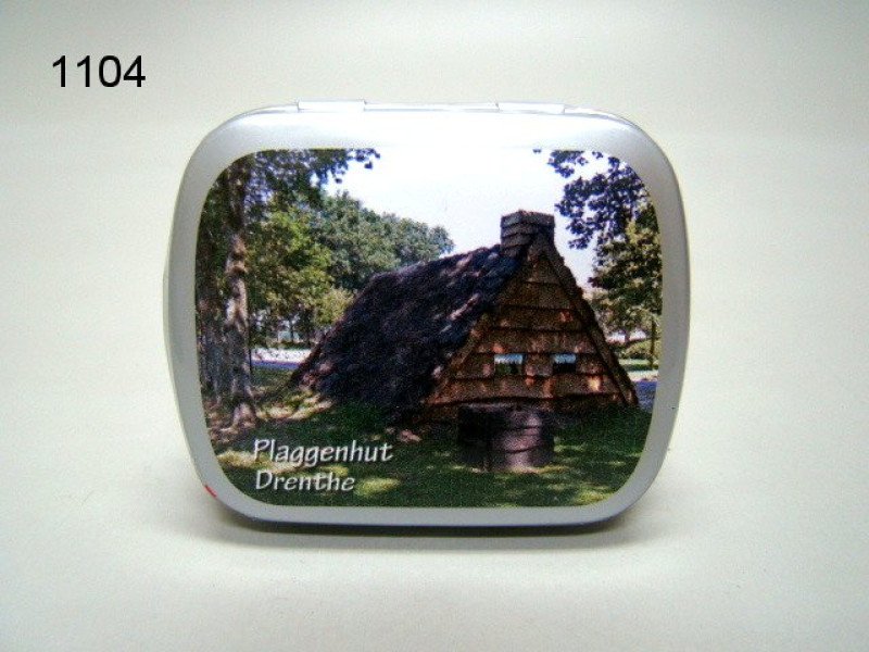 Drenthe plaggenhut, blikje met pepermunt