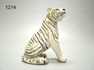 Tijger, wit, 16 cm