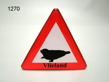 Zeehond Vlieland magneet, verkeersbord
