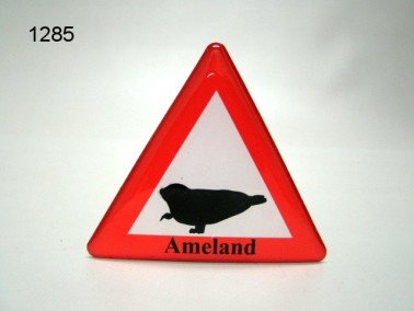 Zeehond Ameland magneet, verkeersbord