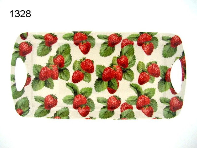 Aardbei dienblad, ca.18 x 40 cm