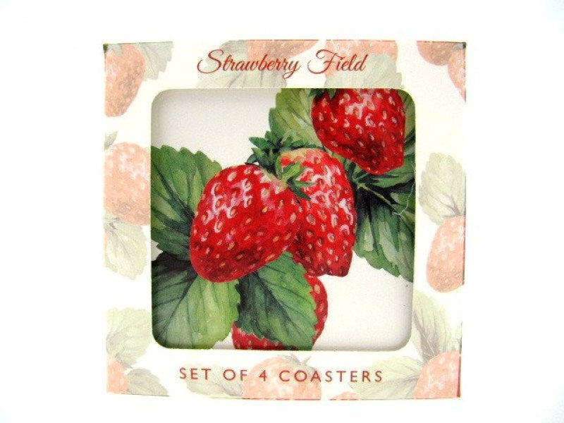 Strawberry Field onderzetters set, 4 stuks