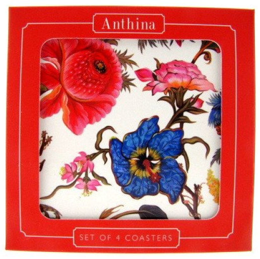 Anthina onderzetters set, 4 stuks 10 x 10 cm