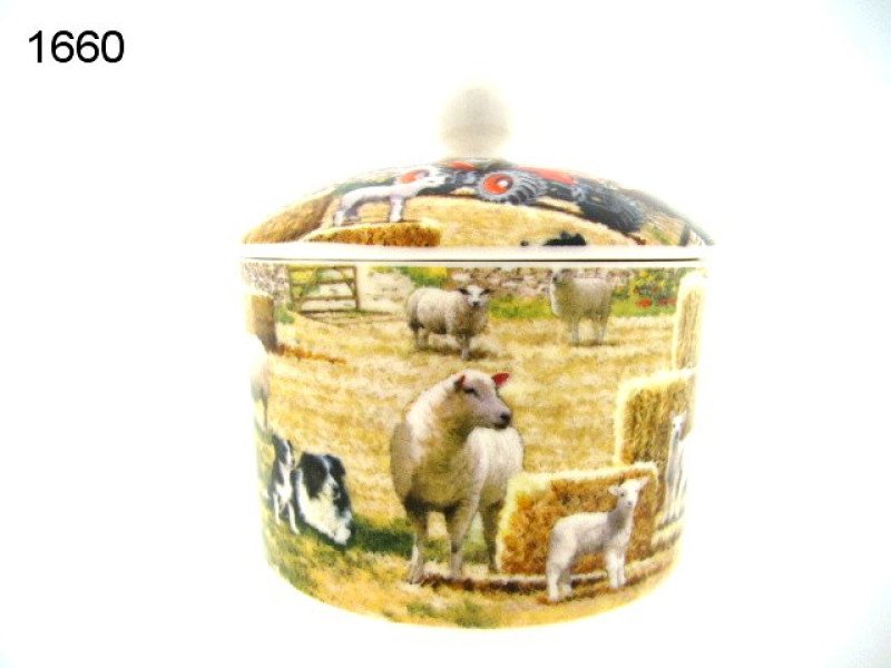 Schaap en collie suikerpot