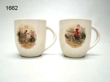 Kippen met kuikens mok klein