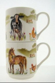 Boerderij stapelmokken, 2 stuks