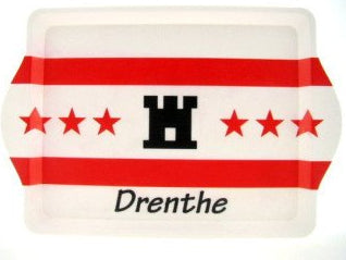 Dienblad Drentse vlag 21 x 14,5 cm