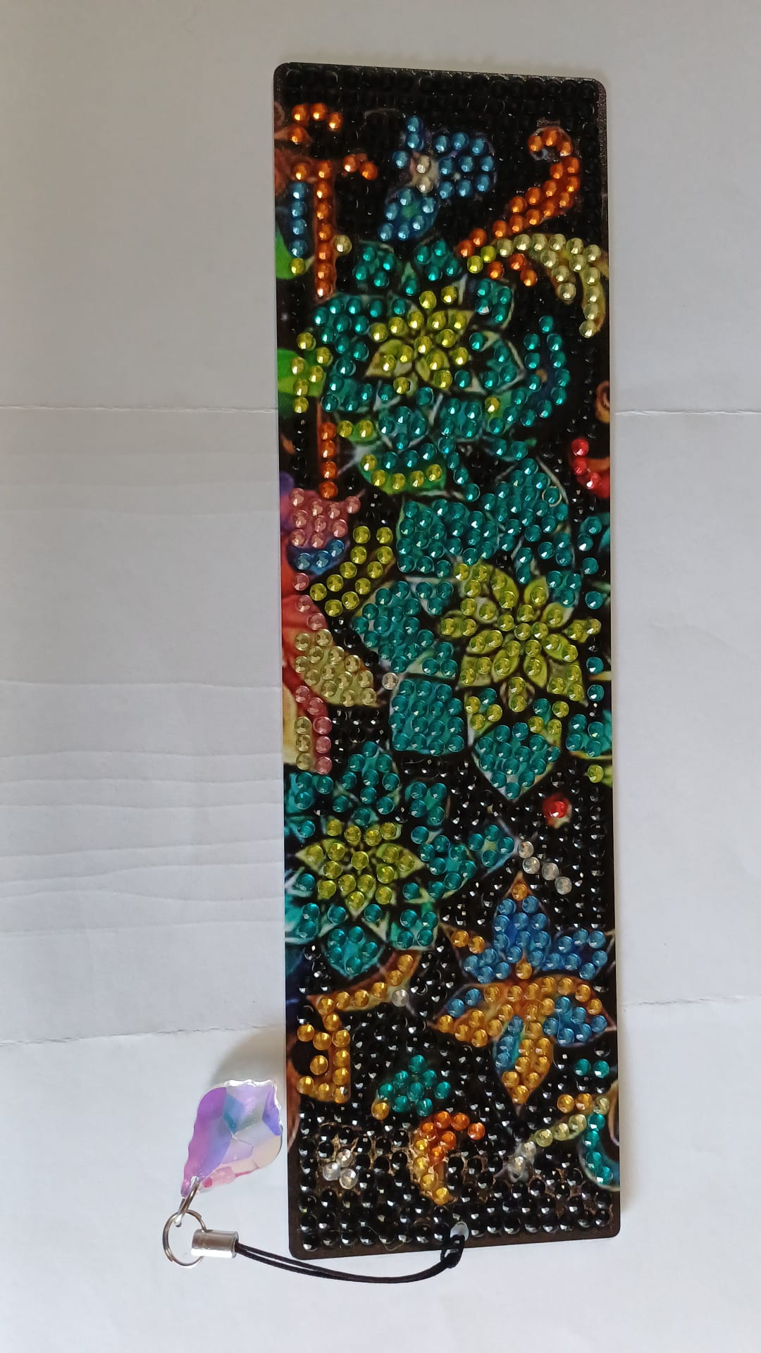 Boekenlegger met bloemen, diamond painting, 5,5 × 19,5 cm