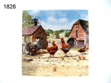 Haan en hen servet
