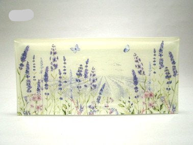 Lavender field cakeschaal glas, 36 x 17 cm