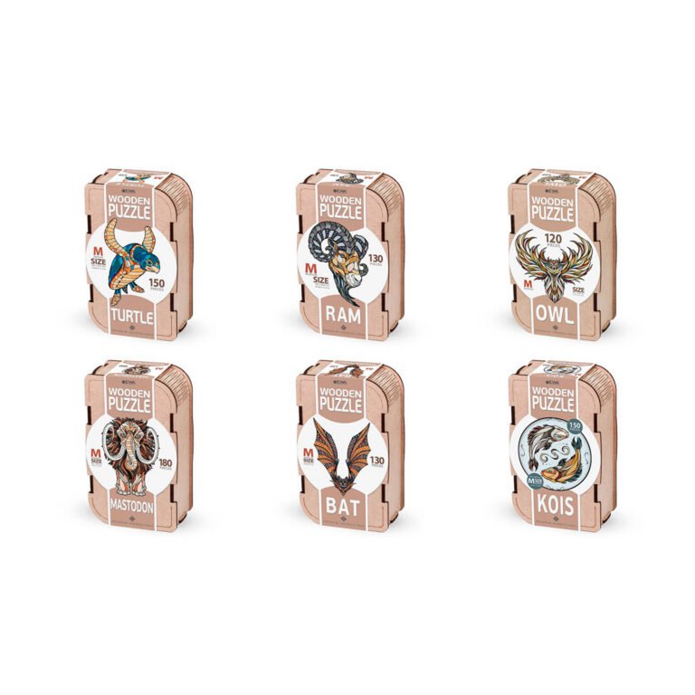 Houten legpuzzel uil M 120 stukjes, 38,7 × 28,2 cm