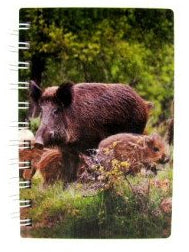 Wild zwijn notitieboekje, hout