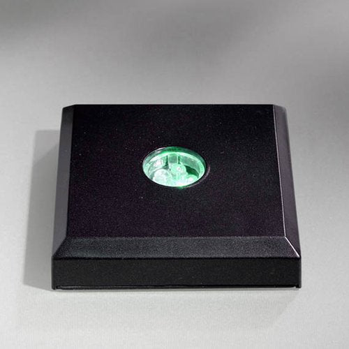 Vierkante LED basis RGB verlichting zwart