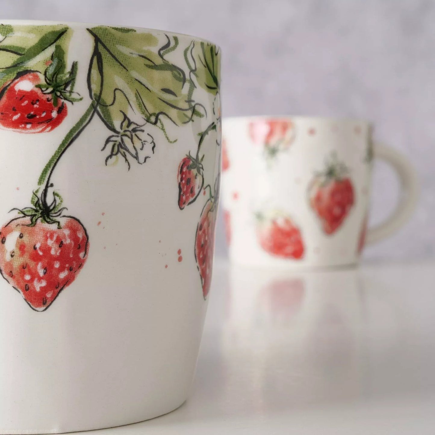 Aardbeien jumbo mok, 450 ml