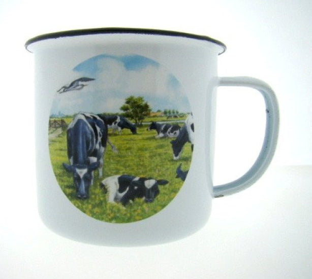Koe emaille mok, 350 ml