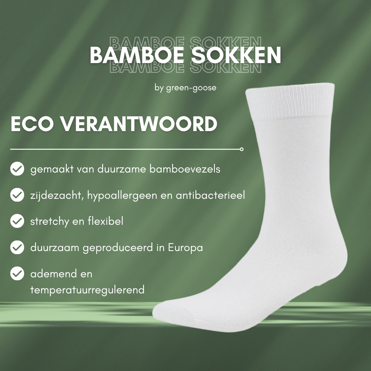 Witte bamboesokken, 2, 4 of 8 paar
