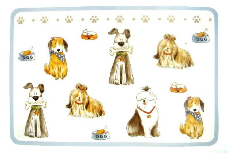 Cartooneske honden placemat, 45 x 30 cm