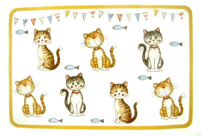 Cartooneske katten placemat, 45 x 30 cm