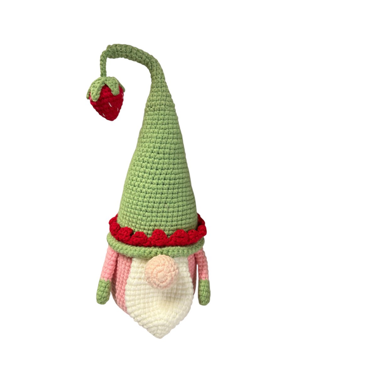Gehaakte gnoom, groen, 27 cm
