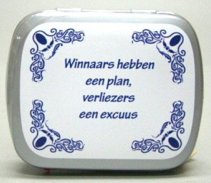 Winnaars hebben, blikje met pepermunt, 14 gram