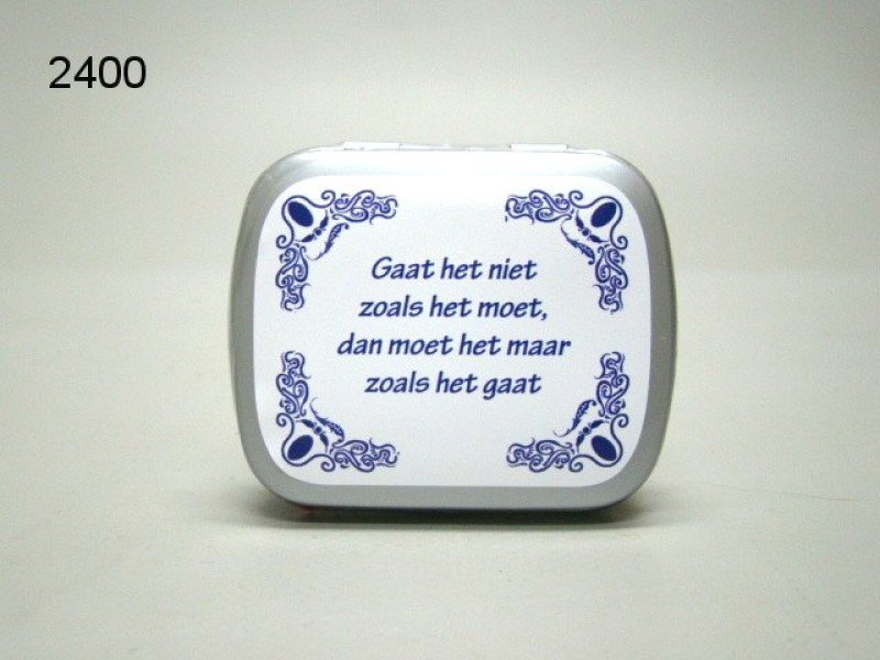 Gaat het niet, blikje met pepermunt