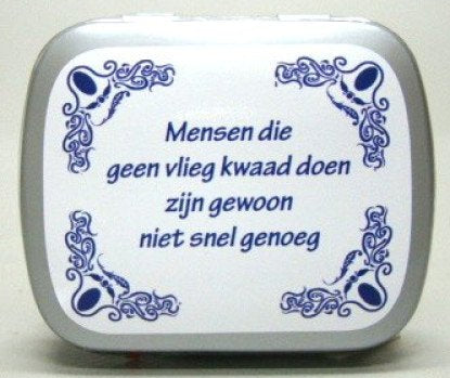 Mensen die, blikje met pepermunt, 14 gram