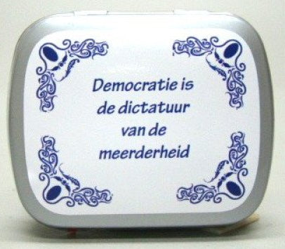 Democratie, blikje met pepermunt, 14 gram