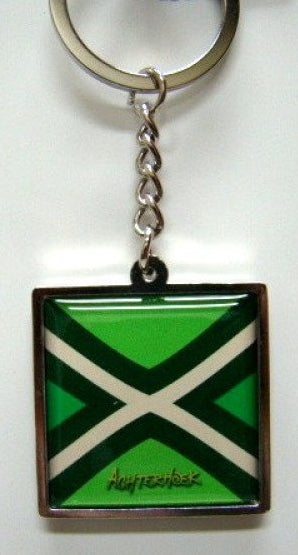 Achterhoekse vlag sleutelhanger, 4 x 4 cm