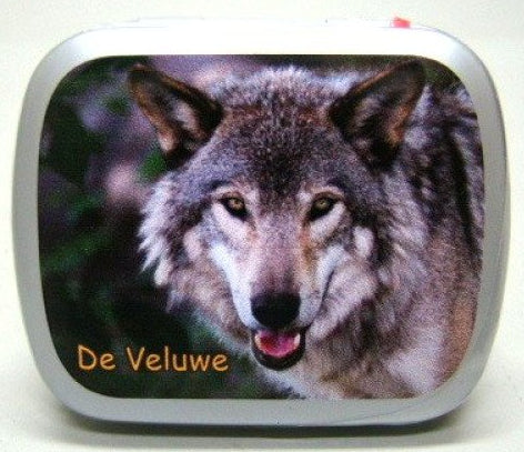 Veluwe wolf, blikje met pepermunt, 14 gram
