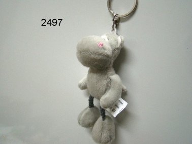 Nijlpaard sleutelhanger pluche, 10 cm