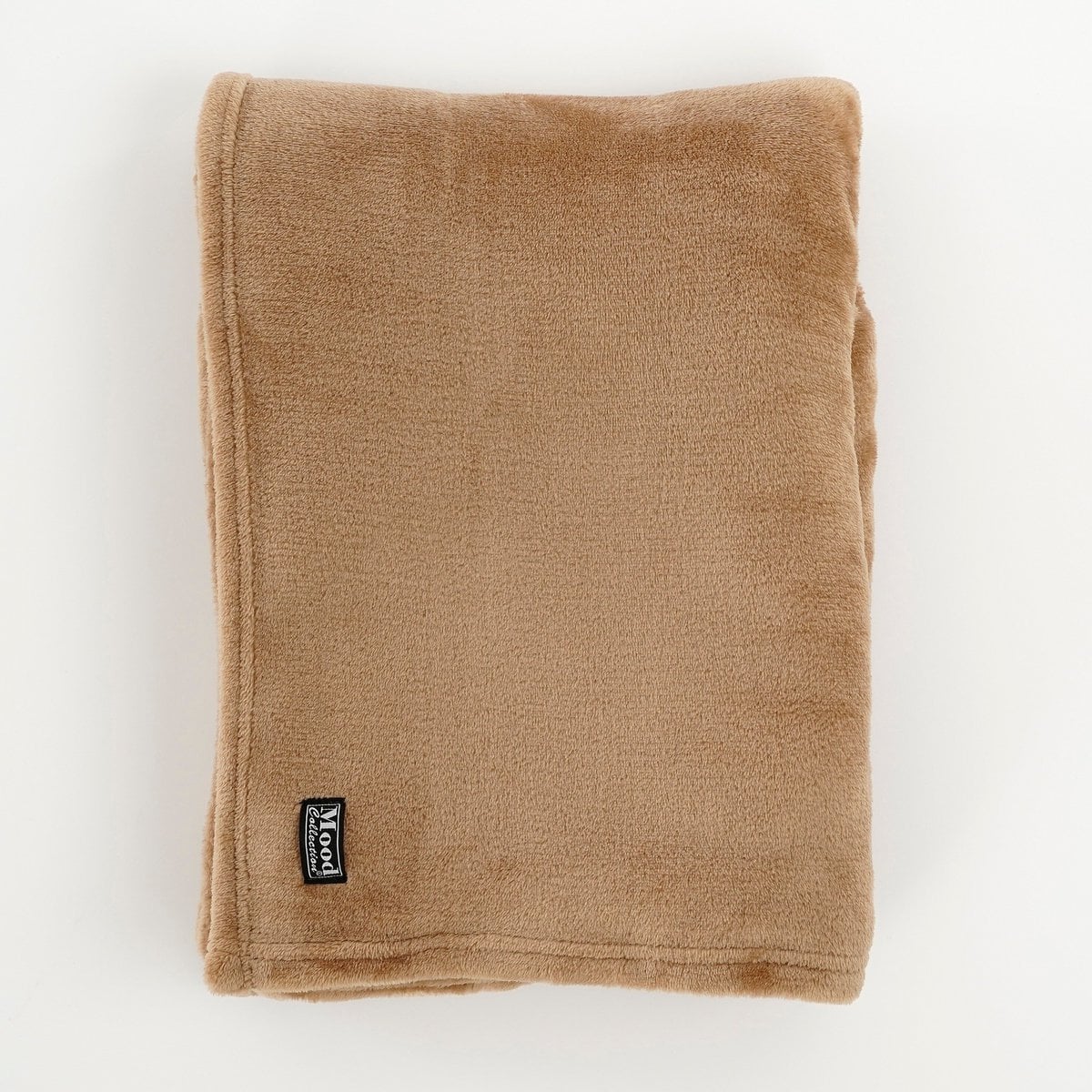 Plaid Famke fleece, lichtbruin, 130 × 180 cm