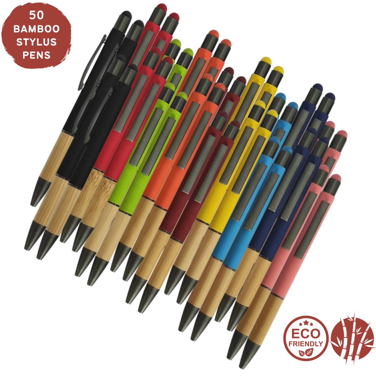 Styluspennen van bamboe, 50 stuks