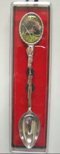 Verzilverde theelepel egel 13 cm