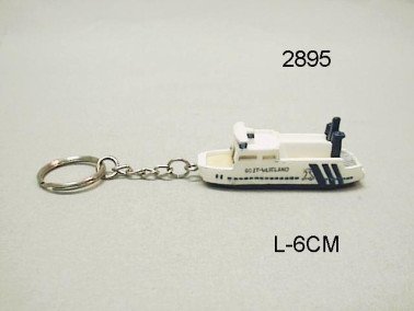 Vlieland, boot sleutelhanger, 6 cm