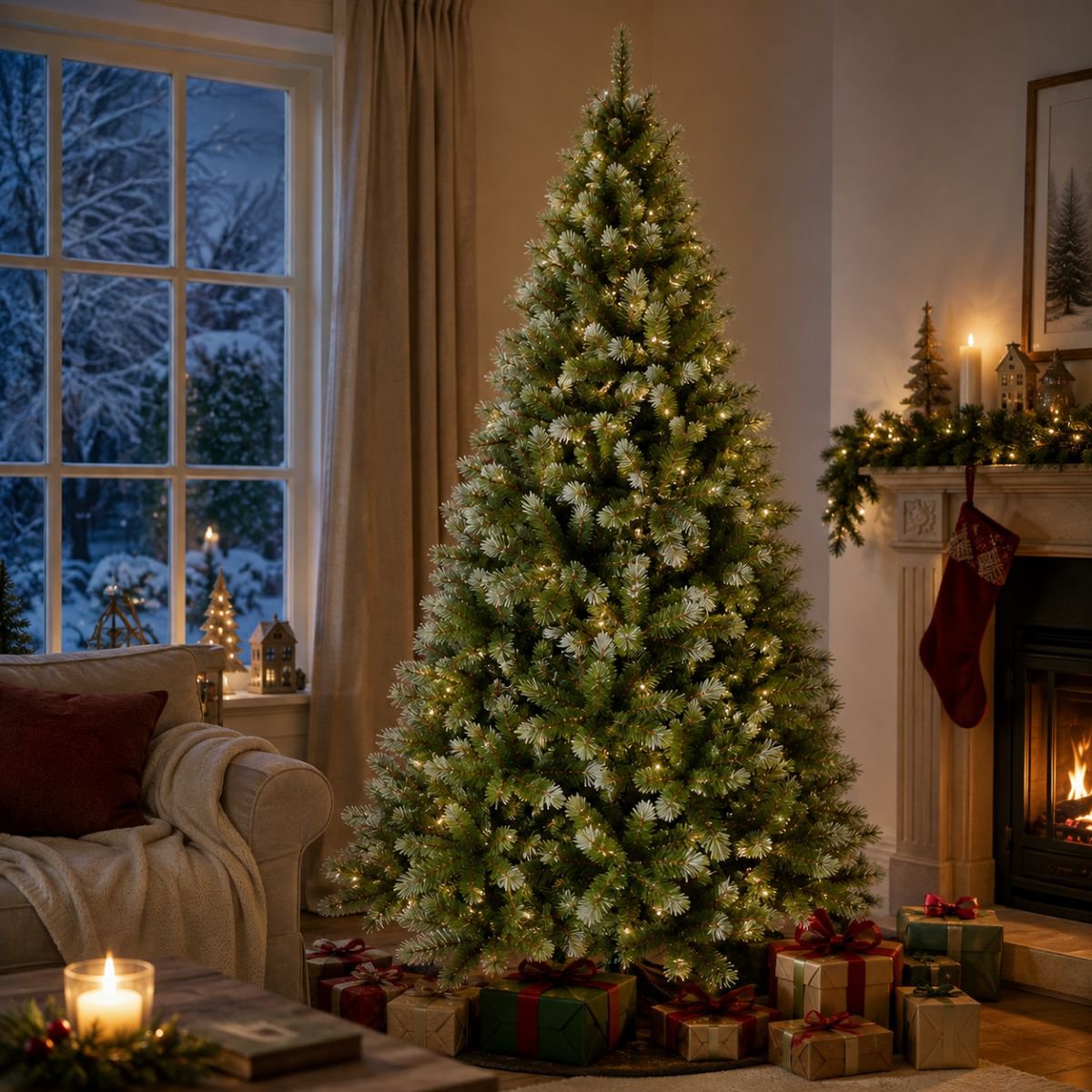 Pittsburgh frosted kunstkerstboom, 185 cm