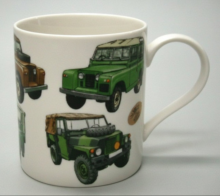 Landrover mok aardewerk, 300 ml