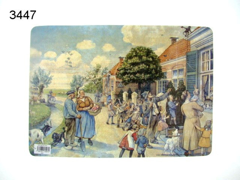 Aap, noot, Mies vertelselplaat placemat
