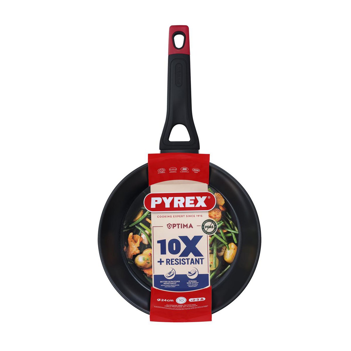 Pyrex Optima+ diepe koekenpan Ø 24 cm 3 liter