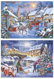 Christmas is coming legpuzzel, 2x 500 XL stukjes