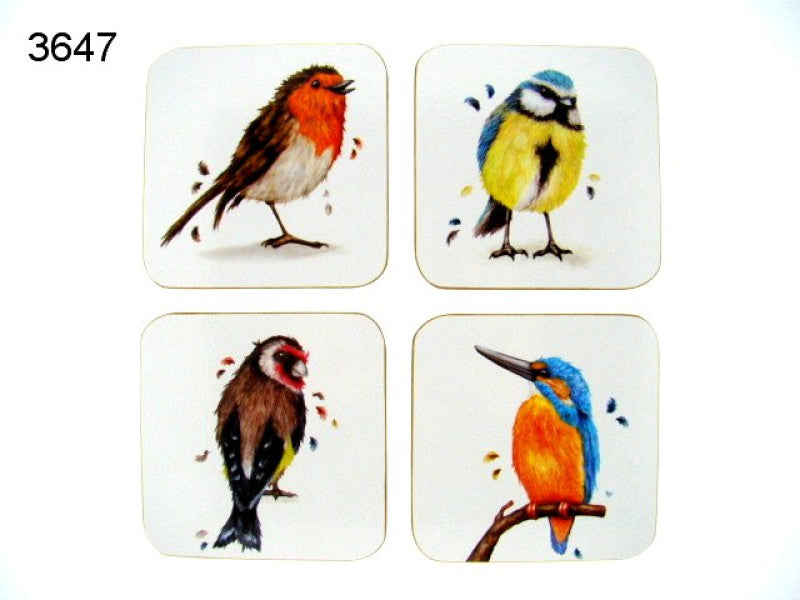 Onderzetters vogel, 4 stuks