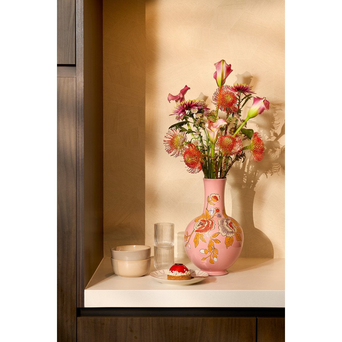 Mica Decorations Eloise Vaas – Keramiek Roze (H36 x Ø22 cm)