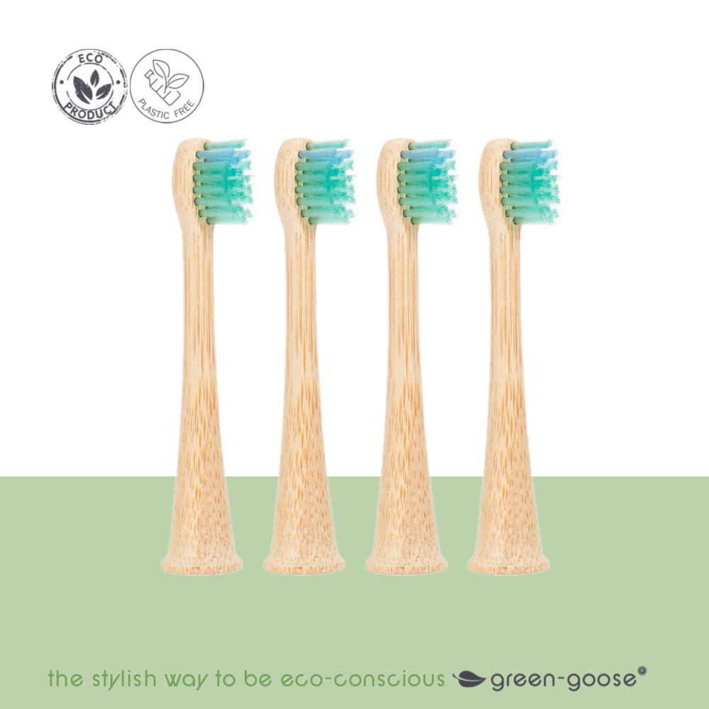 Bamboe opzetborstels voor Philips Sonicare, 4 stuks, kind