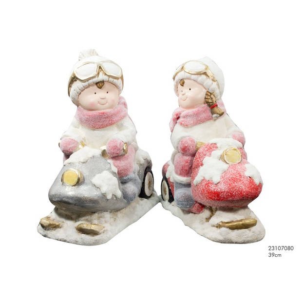 Beeld, kind op scooter