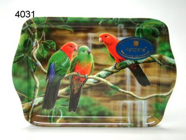 King parrots dienblad, 21 x 14,2 cm