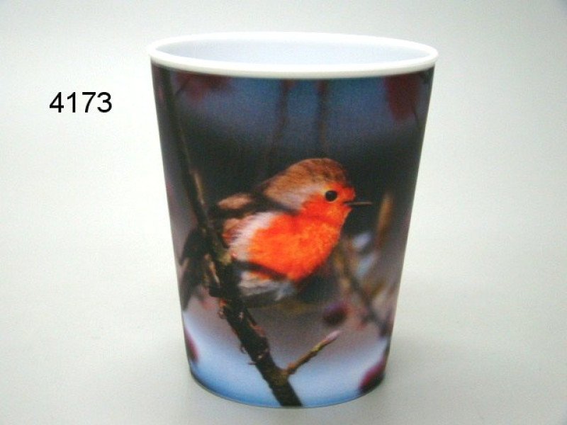 Roodborst 3D Beker