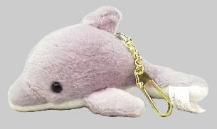 Dolfijn pluchen sleutelhanger, 12 cm