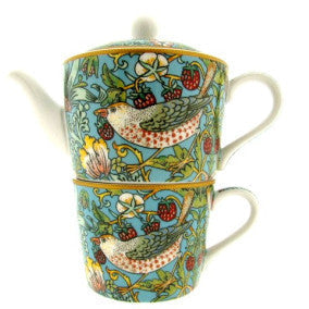 Strawberry Thief tea for one, William Morris