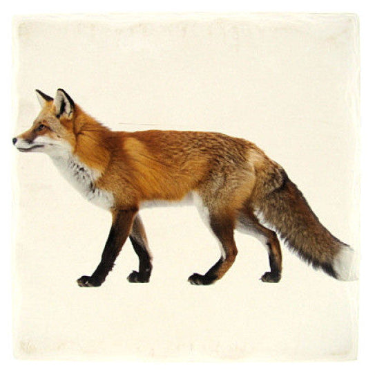 Vos tafelonderzetter, steen, 15 x 15 cm